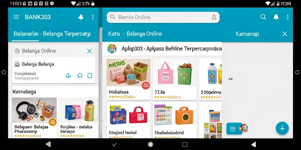 Antarmuka BANK303 yang sederhana dan mudah digunakan untuk belanja online.