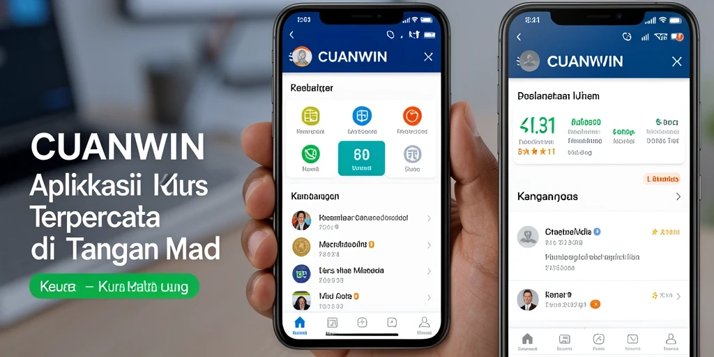 Antarmuka aplikasi Kurs Mata Uang CUANWIN yang informatif dan user-friendly.