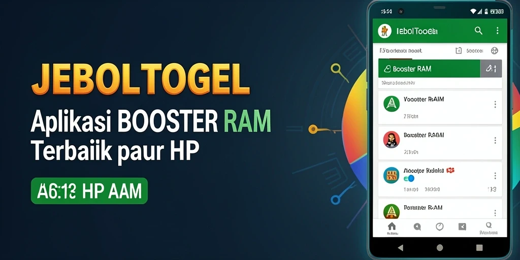 Antarmuka aplikasi JEBOLTOGEL untuk meningkatkan performa RAM.