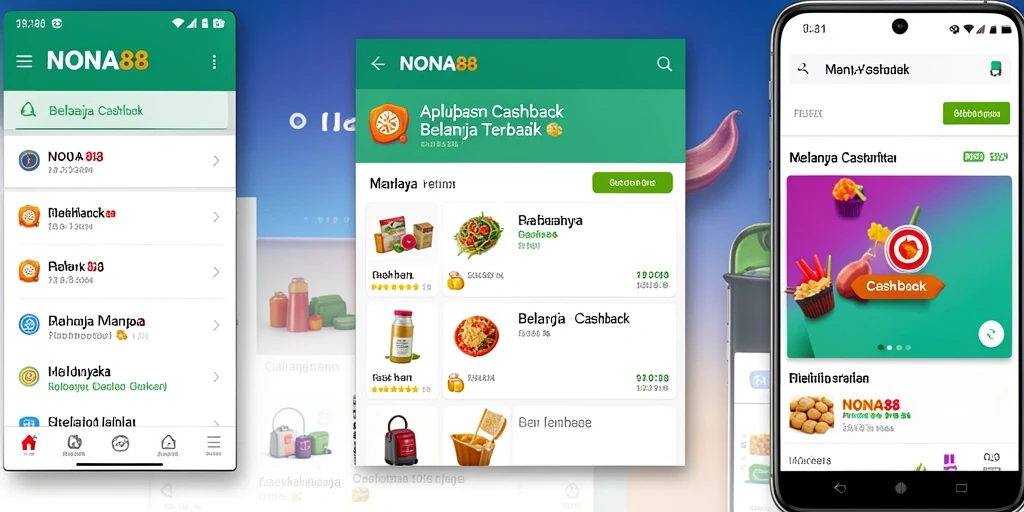 Tampilan antarmuka NONA88 dengan fitur Cashback yang mudah diakses.