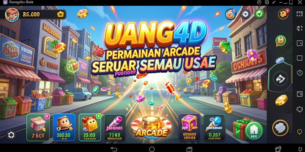 Antarmuka permainan UANG4D yang menarik dan penuh warna.