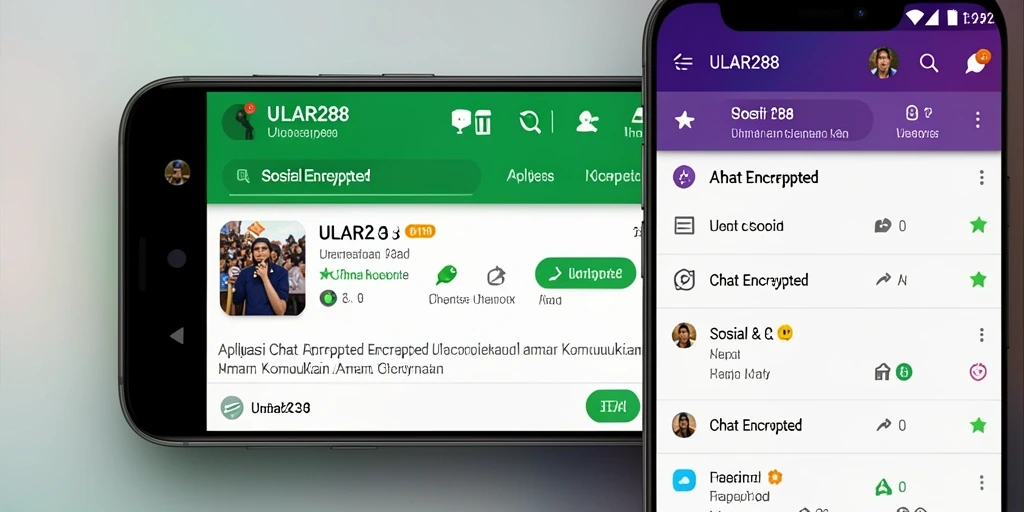 Antarmuka pengguna ULAR288 yang sederhana dan aman untuk komunikasi.